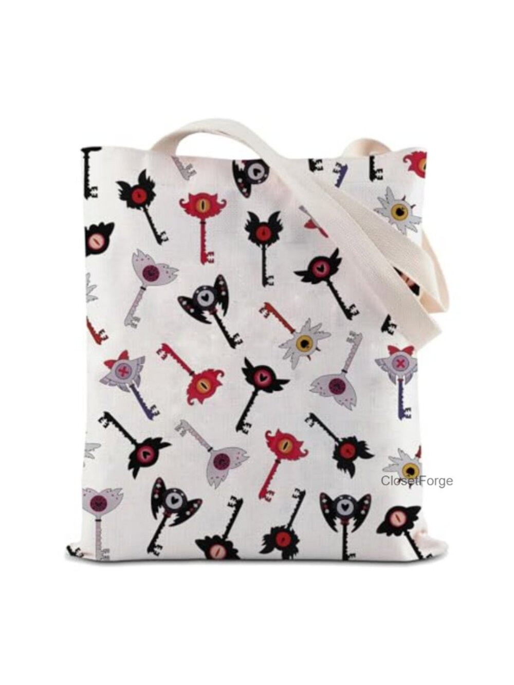 Anime Cartoon Tote Bag - Polyester Waterproof Shoulder Bag for Shopping